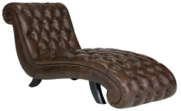 furniture-nabytek.cz - Masívna pohovka Chesterfield Bedford, pravá koža, hnedá