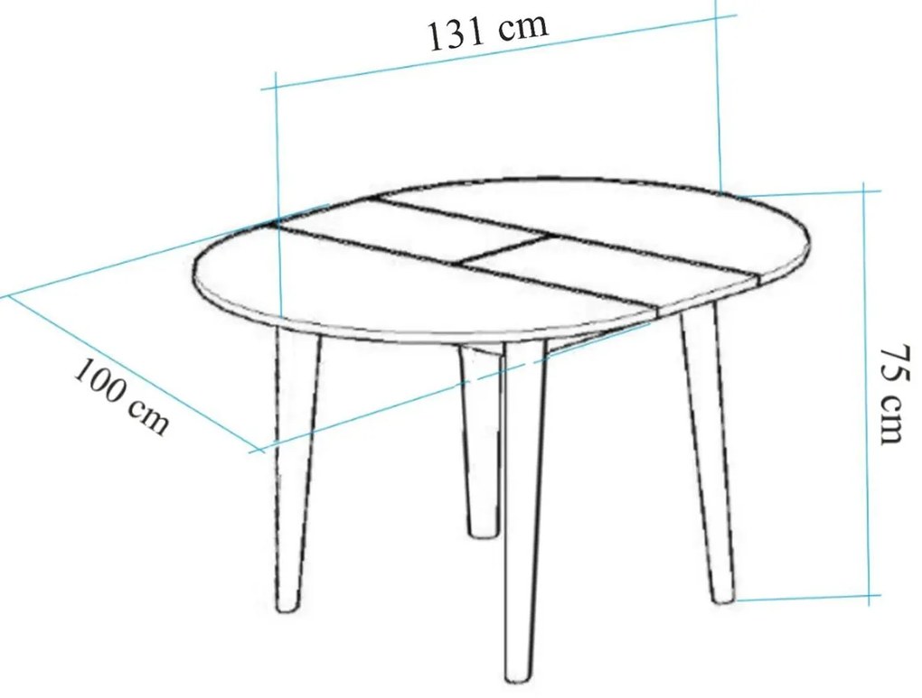 Jedálenský stôl Oliver Oak White