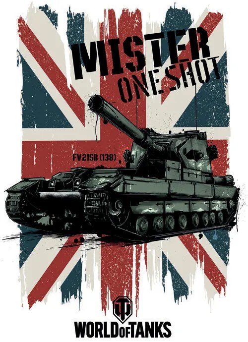 Ilustrácia World of Tanks - Mister One Shot - Union Jack, WOT