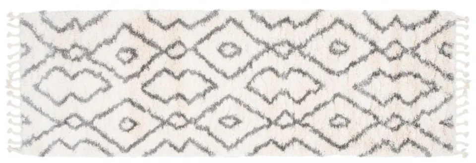 Kusový koberec shaggy Daren krémovo sivý atyp 2 80x200cm