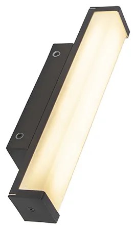 Nástenná lampa čierna 32 cm IP44 - Cascada