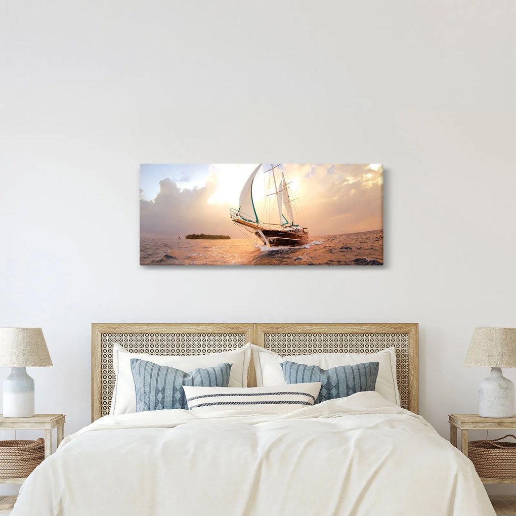 Obraz jachty (120x50 cm)