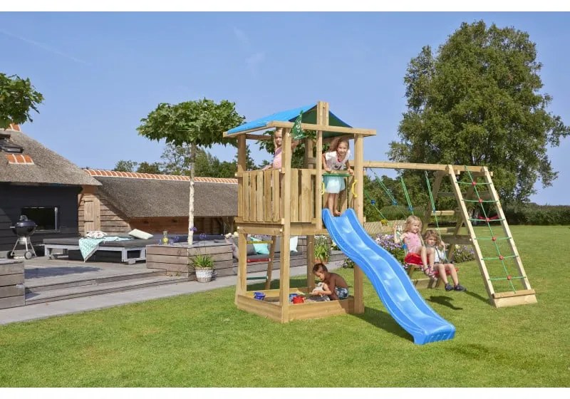 Ihrisko Jungle Hut so šmykľavkou a modulom Climb Frame 2.0