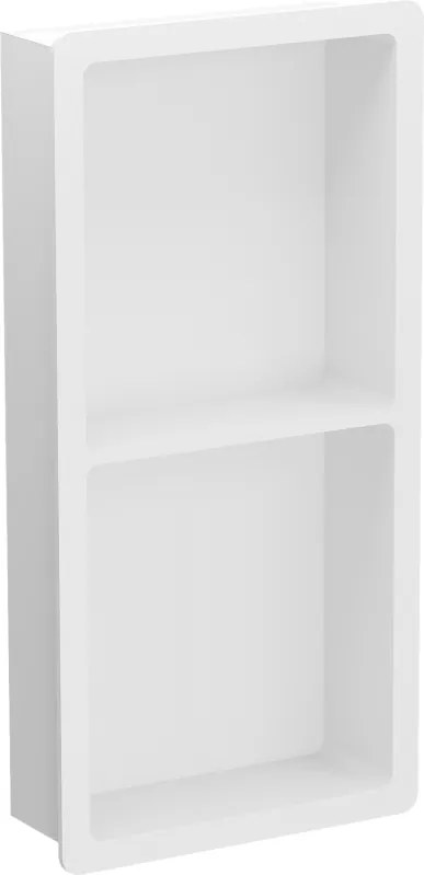 Mexen X-Wall-K výklenková polica z konglomerátu 62,2 x 30,7 cm, biela - 1900623010