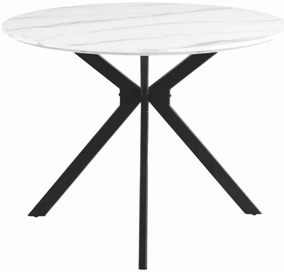Jedálenský stôl Aster 100 cm, mramor / čierna