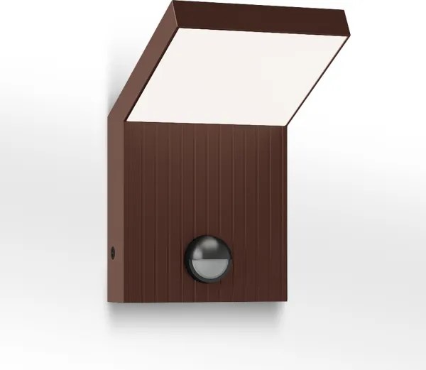 Brilagi - LED vonkajšie nástenné svietidlo so senzorom RIANO LED/8W/230V hnedé IP65