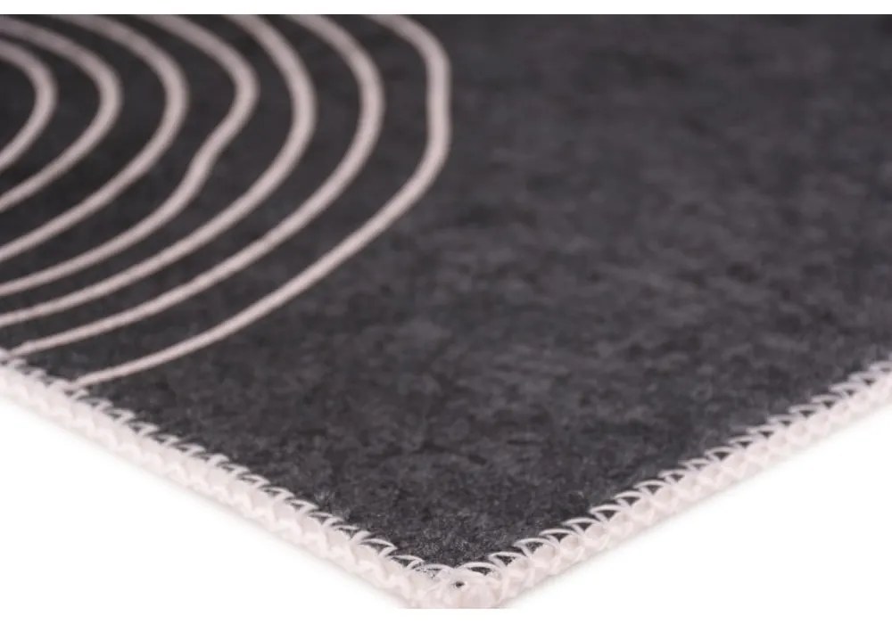 Antracitovosivý umývateľný koberec 120x160 cm – Vitaus