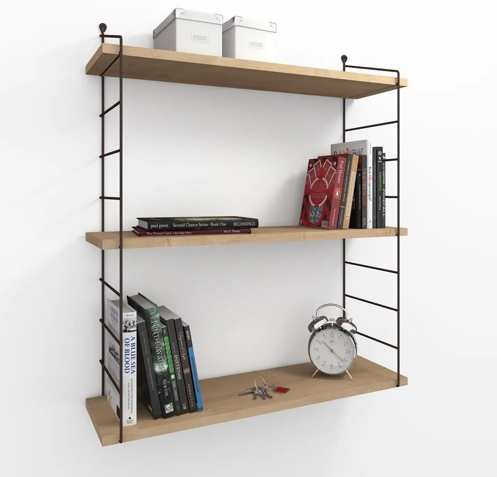 Nástenná polica ARMONI II 72 cm dub craft zlatá/hnedá