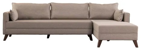 Rohová sedacia súprava do L KORFU, krémová, pravá