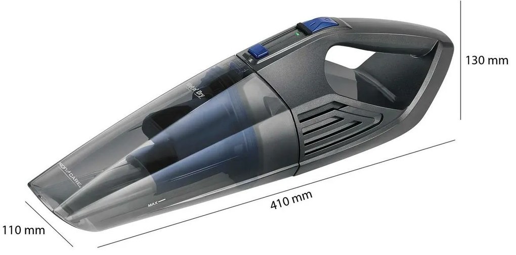 ProfiCare AKS 3034 ručný vysávač 2v1, sivá