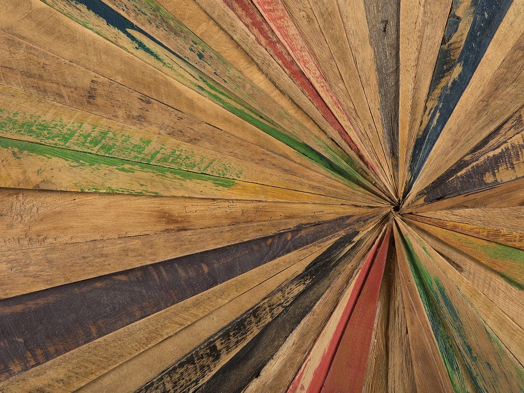 Nástenná dekorácia z tíkového dreva CANCUN Beliani