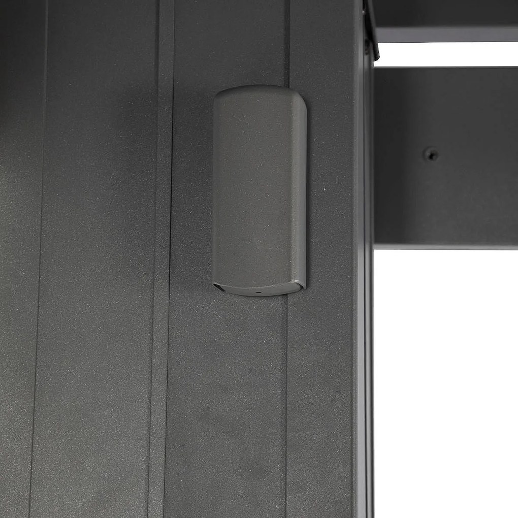 DEOKORK Záhradný hliníkový altánok PREMIUM 3,9 x 3,9 m (sivá) + závesy