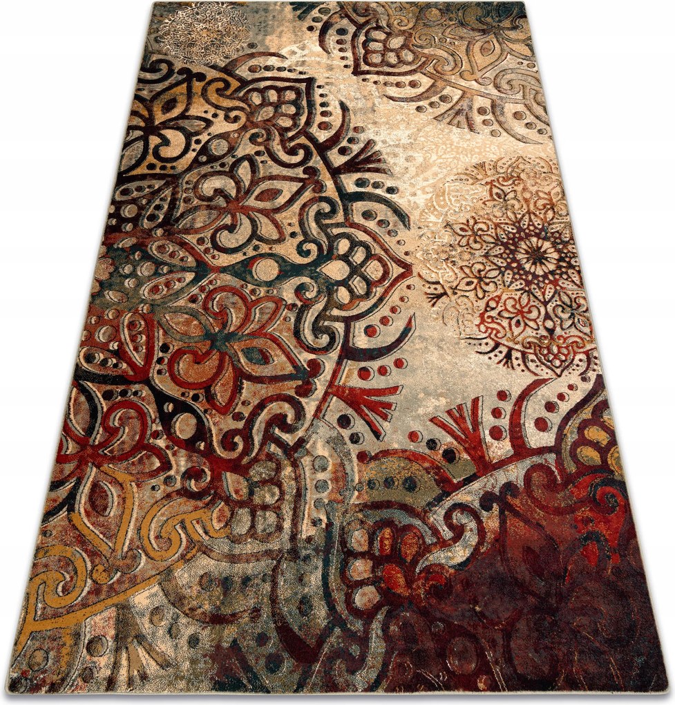 Koberec Polonia 235x350 Boho červená Vlna 'POL317