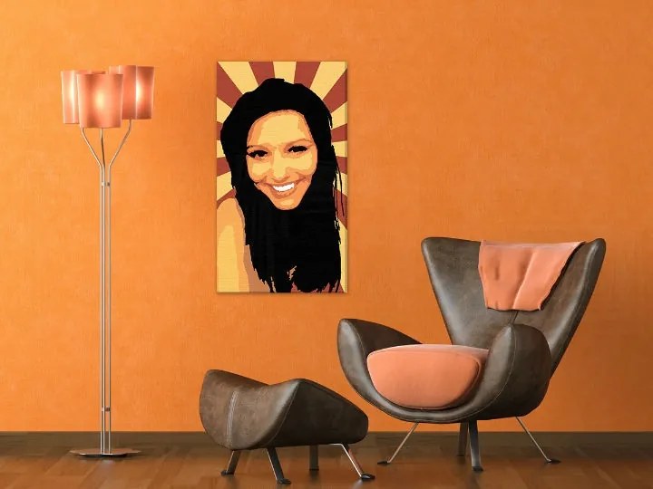 Ručne maľovaný POP Art obraz The Girl zuz
