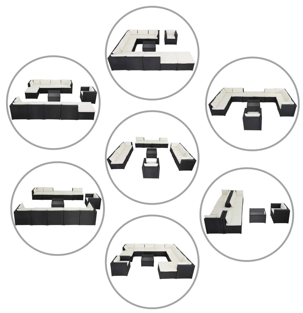 InternetovaZahrada Záhradná ratanová zostava Agen II