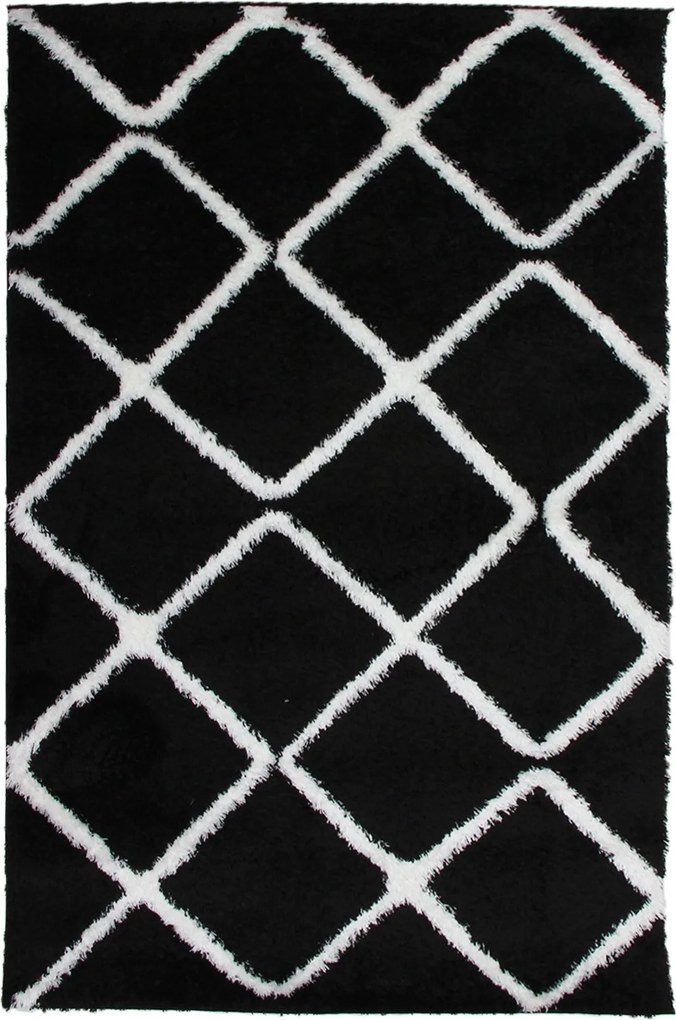 Koberec Boho 613 BLACK/CREAM rozmery koberec: 60x100 cm