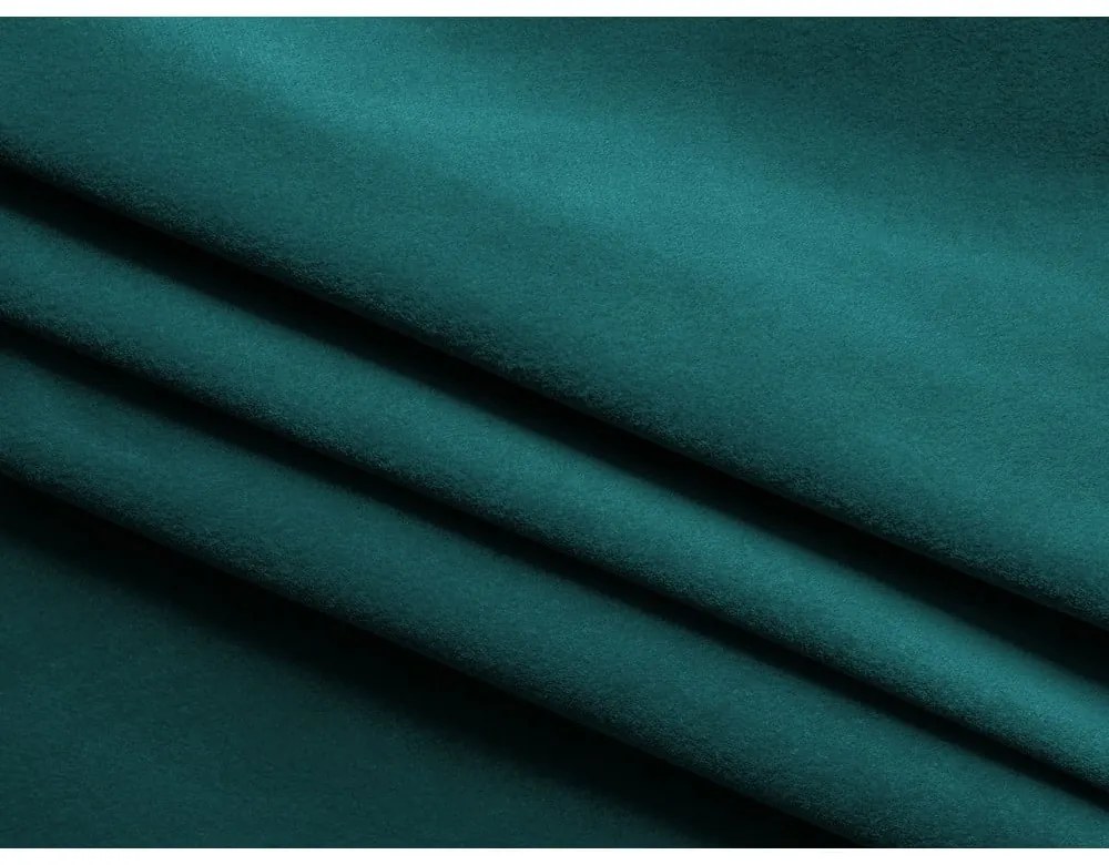 Tyrkysovomodrá zamatová rozkladacia/s úložným priestorom pohovka 225 cm Hula – Makamii