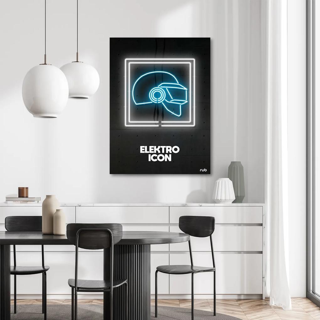 Gario Obraz na plátne Neónová elektricky modrá ikona - Rubiant Rozmery: 40 x 60 cm