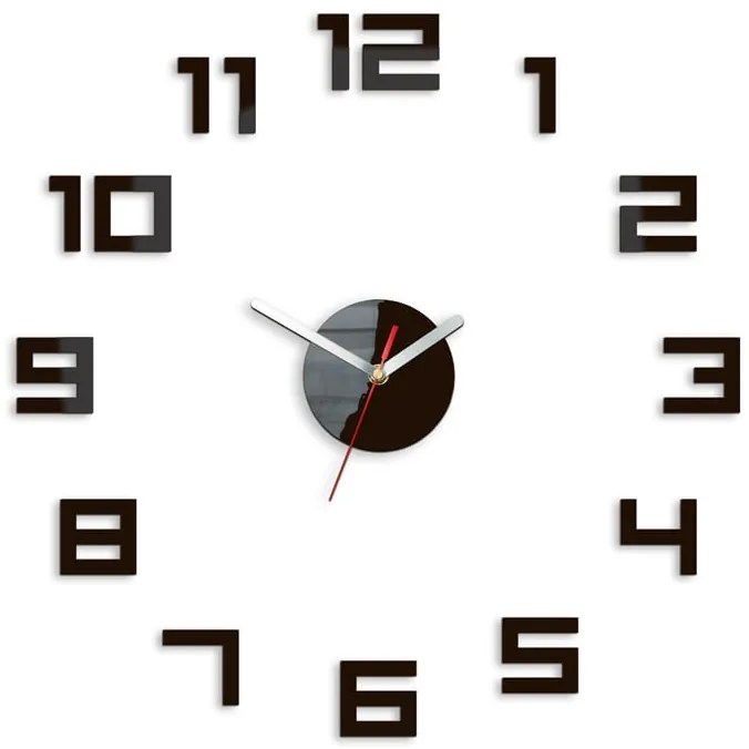 Moderné nástenné hodiny DIGIT WENGE wenge