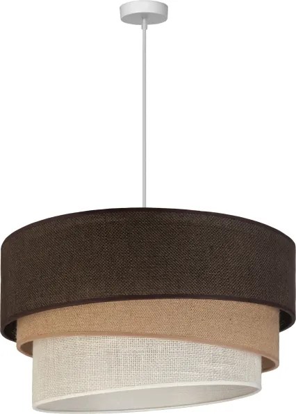 BRILAGI - Luster na lanku TRIO 3xE27/60W/230V pr. 60 cm hnedá/béžová/biela