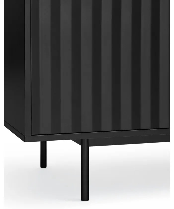 Čierna nízka komoda 211x80 cm Sierra – Teulat