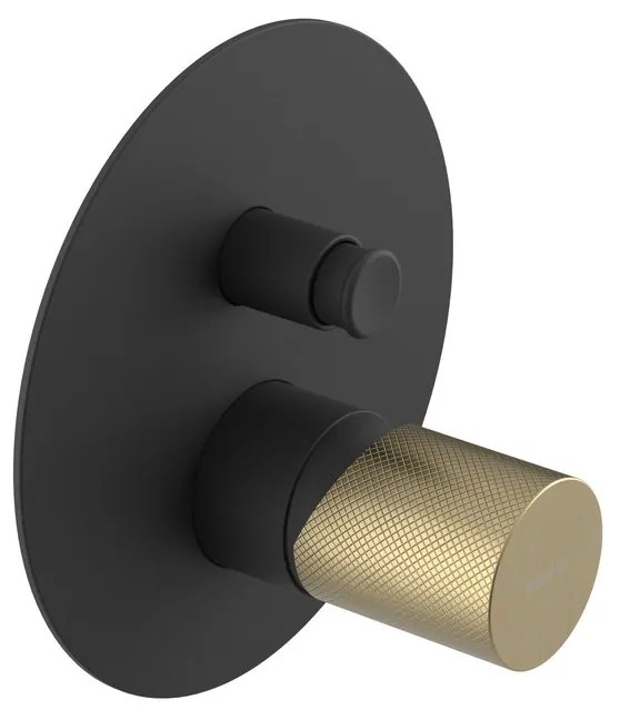 Sapho Sapho, ULTRATAP podomietková sprchová batéria, 2 výstup, čierná mat/zlato mat, UT042TBG