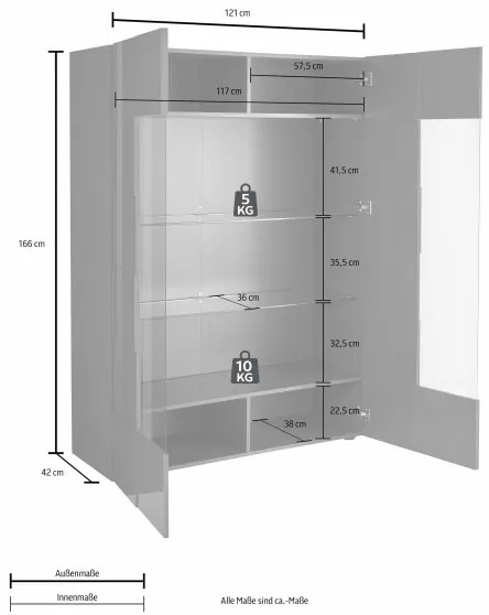 Vitrína SERIAN antracitová