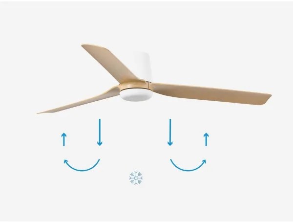 FARO 33829-Stropný ventilátor PUNT TUB M hnedá/biela pr.130 cm + diaľkové ovládanie