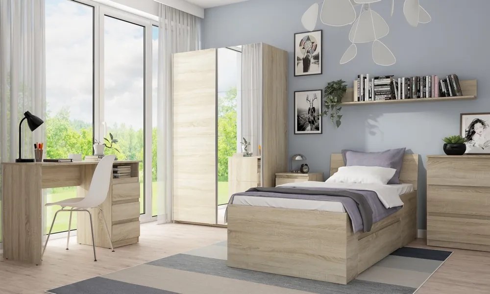 Šatníková skriňa Carlos 150/61 2D, dub sonoma, 150 cm