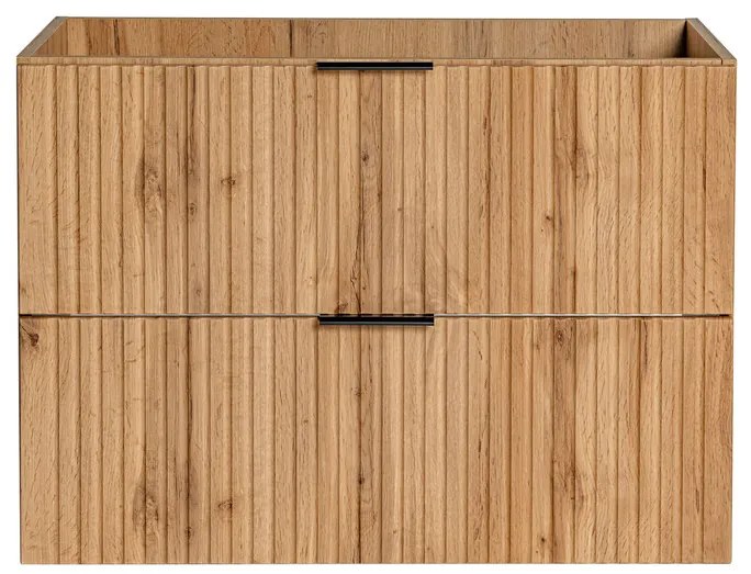 Závesná skrinka Casad so zápustným umývadlom 60 cm dub wotan/biela