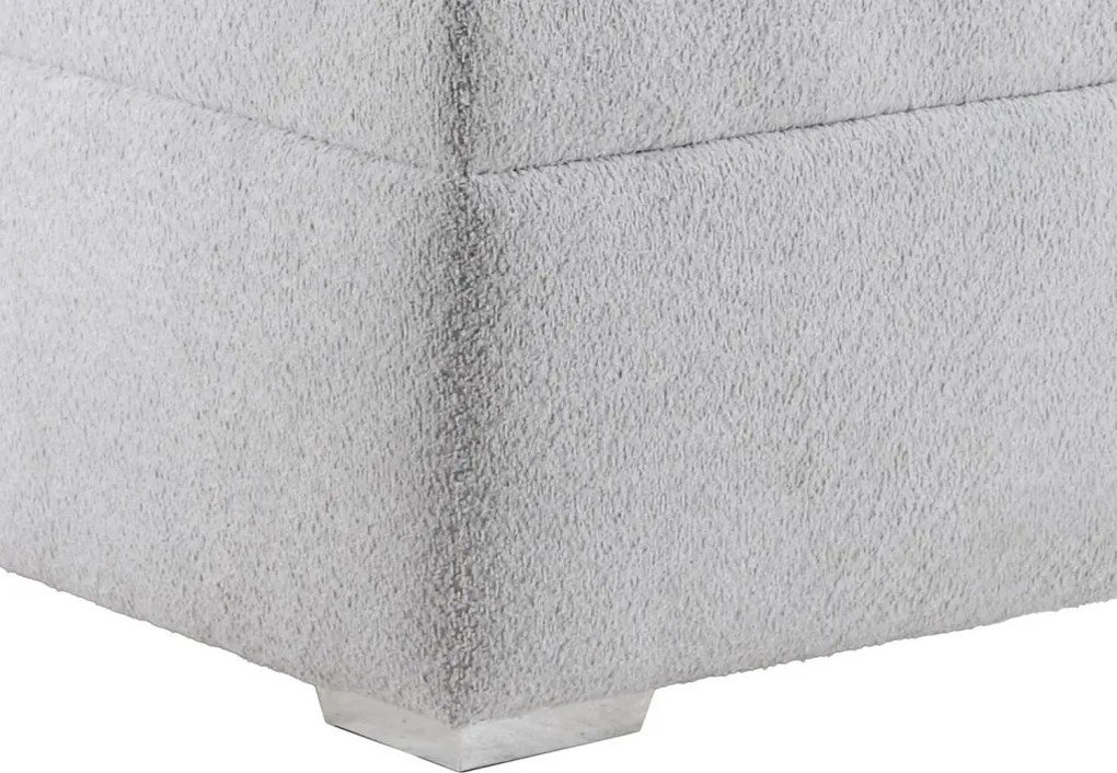 Posteľ Fendi 180x200 cm, svetlo šedá látka