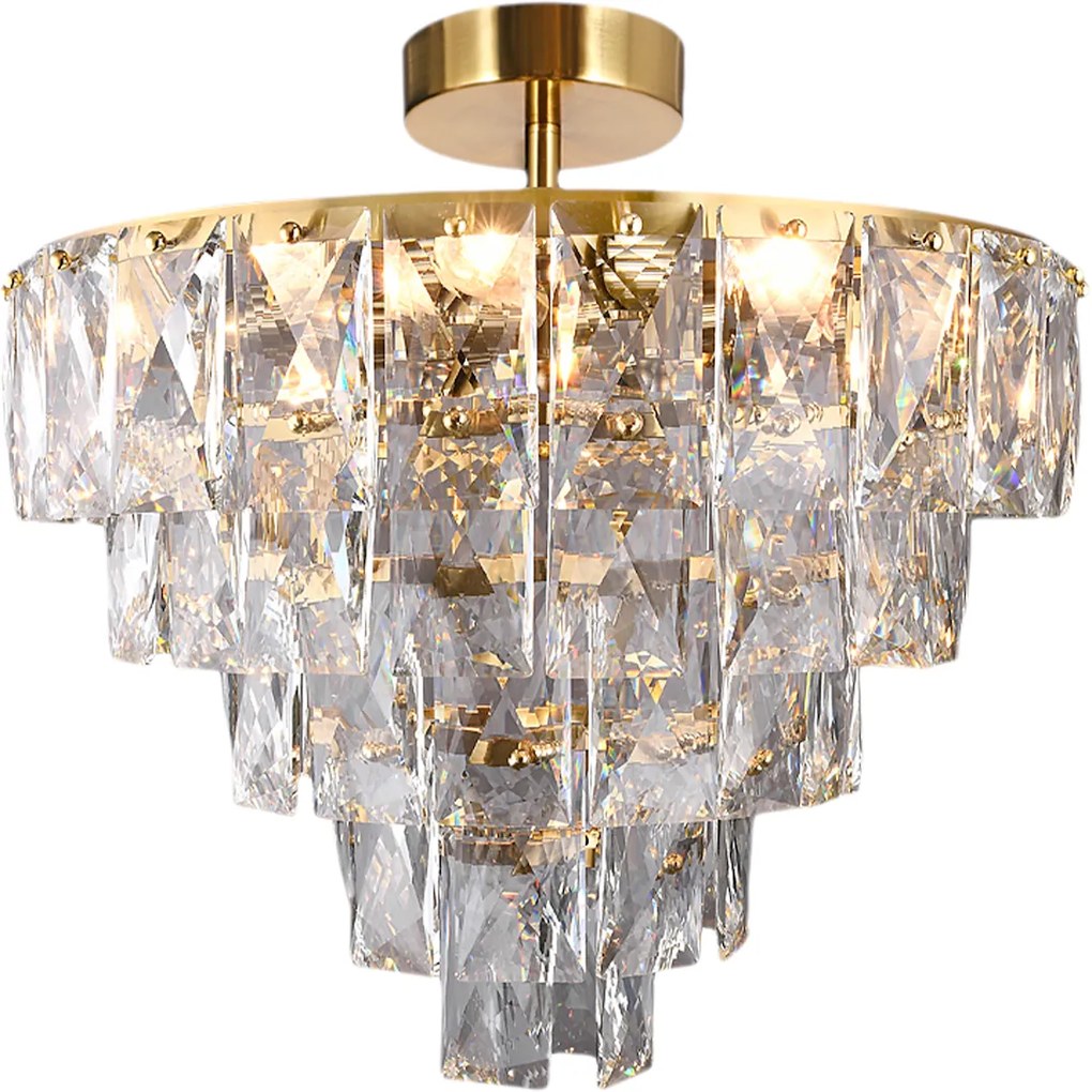 Luster Chelsea II, 1x krištáľové tienidlo, (fi 50cm), g