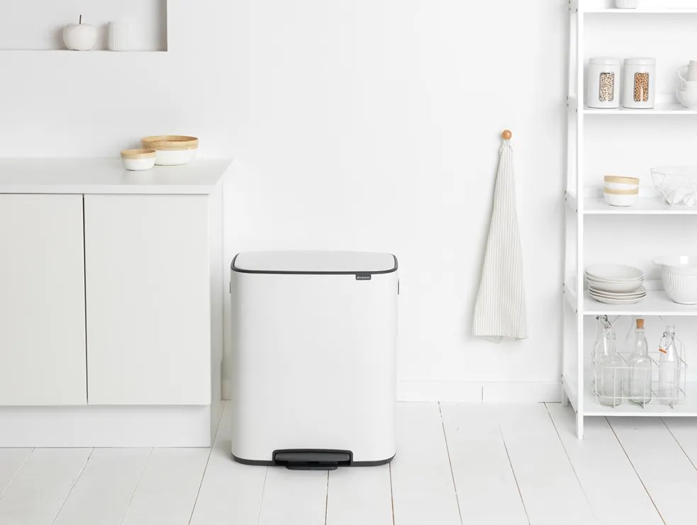 Brabantia BO pedálový kôš 60L biela