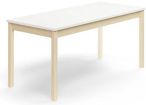 Stôl DECIBEL, 1600x700x720 mm, akustický HPL, breza/biela