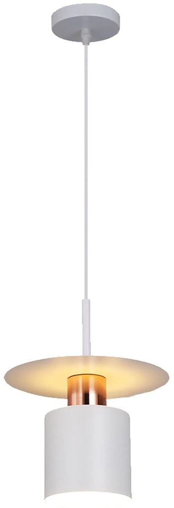 Toolight Toolight, závesné svietidlo 1xE27 APP1146-1CP, biela-ružové zlato, OSW-04558