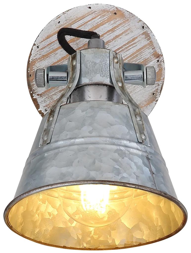 GLOBO Nástenné bodové drevené osvetlenie GÜNTHER I, 1xE27, 60W, patina