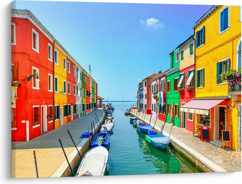 Obraz - Ostrov Burano, Benátky, Taliansko (70x50 cm)