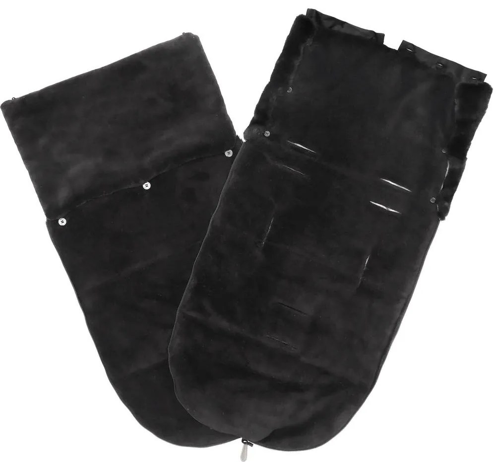 Spací vak s kožušinou na sánky SPRINGOS SB0044 - čierny