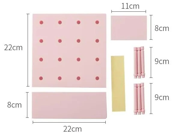Multifunkčná nástenná organizačná tabuľa pre deti aj dospelých modrá Modrá PP