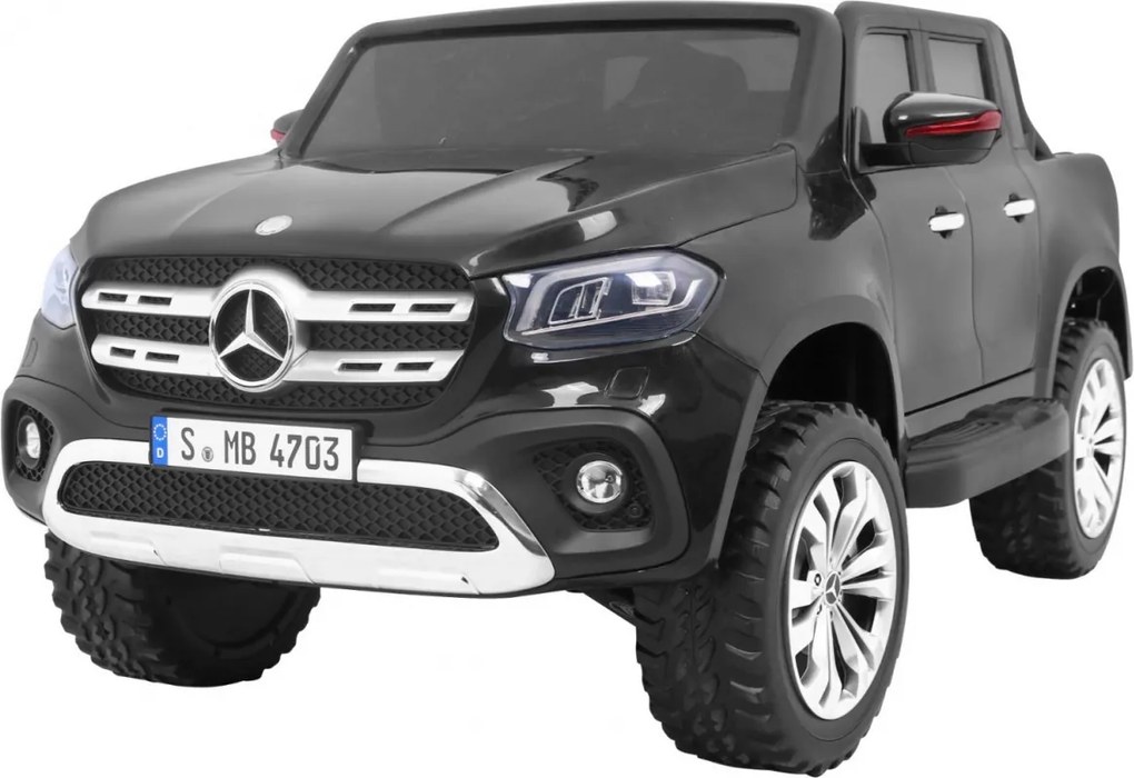 Ramiz Mercedes Benz X-Class pre deti Čierna Pickup + Pilot + pohon 4x4