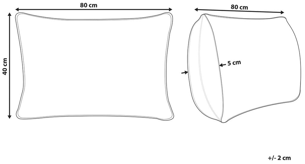 Vankúš z mikrovlákna s nízkym profilom 40 x 80 cm ERRIGAL Beliani
