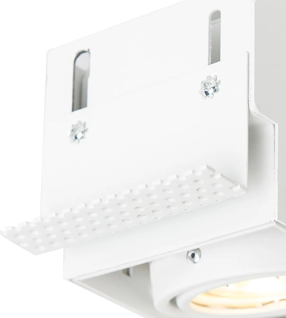 Sada 3 vstavaných bodových svetiel bielych GU10 naklápateľných bez rámu 2-svetlo - Oneon