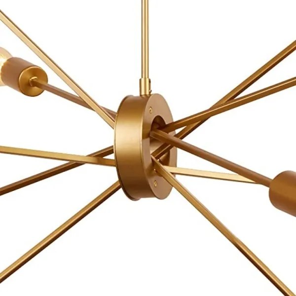 Searchlight 29010-10GO - Luster na tyči ALPHA 10xE27/60W/230v zlatá