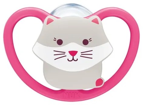 NUK Cumlík Space NUK 6-18m mačička BOX dievča