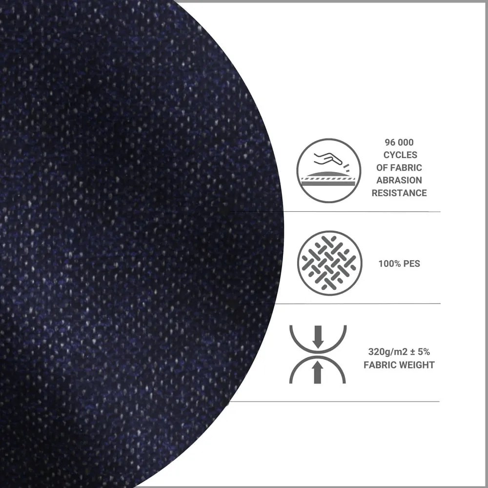 Boxspring posteľ s úložným priestorom v tmavomodro-prírodnej farbe 180x200 cm Asahi – Maison de Rêve