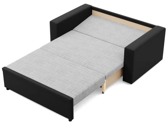 Dvojmiestna pohovka LUNA rozkladacia, sivá / čierna