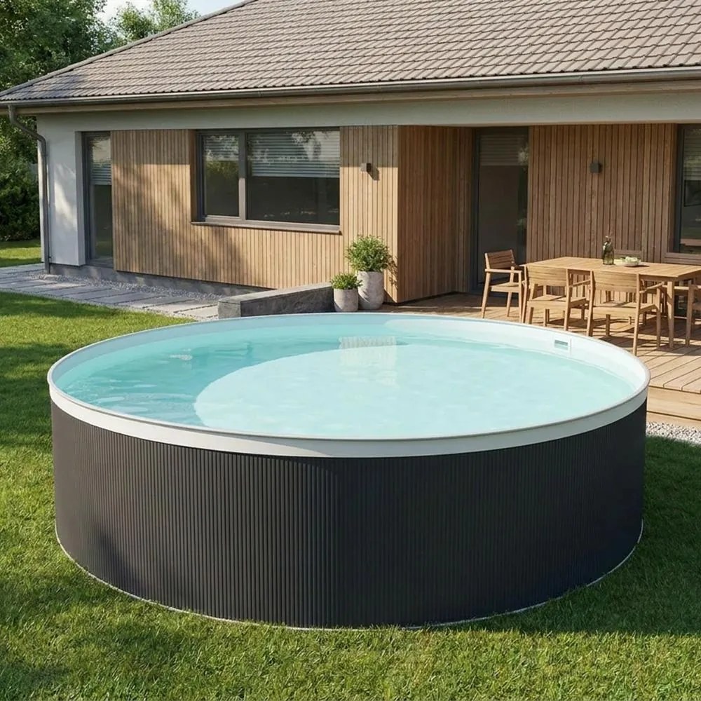 Bazén CF Antracit/Biela 3,5 x 0,9 m + skimmer