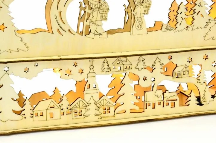 Nexos 28392 Vianočná dekorácia - krajina - 10 LED, teplá biela