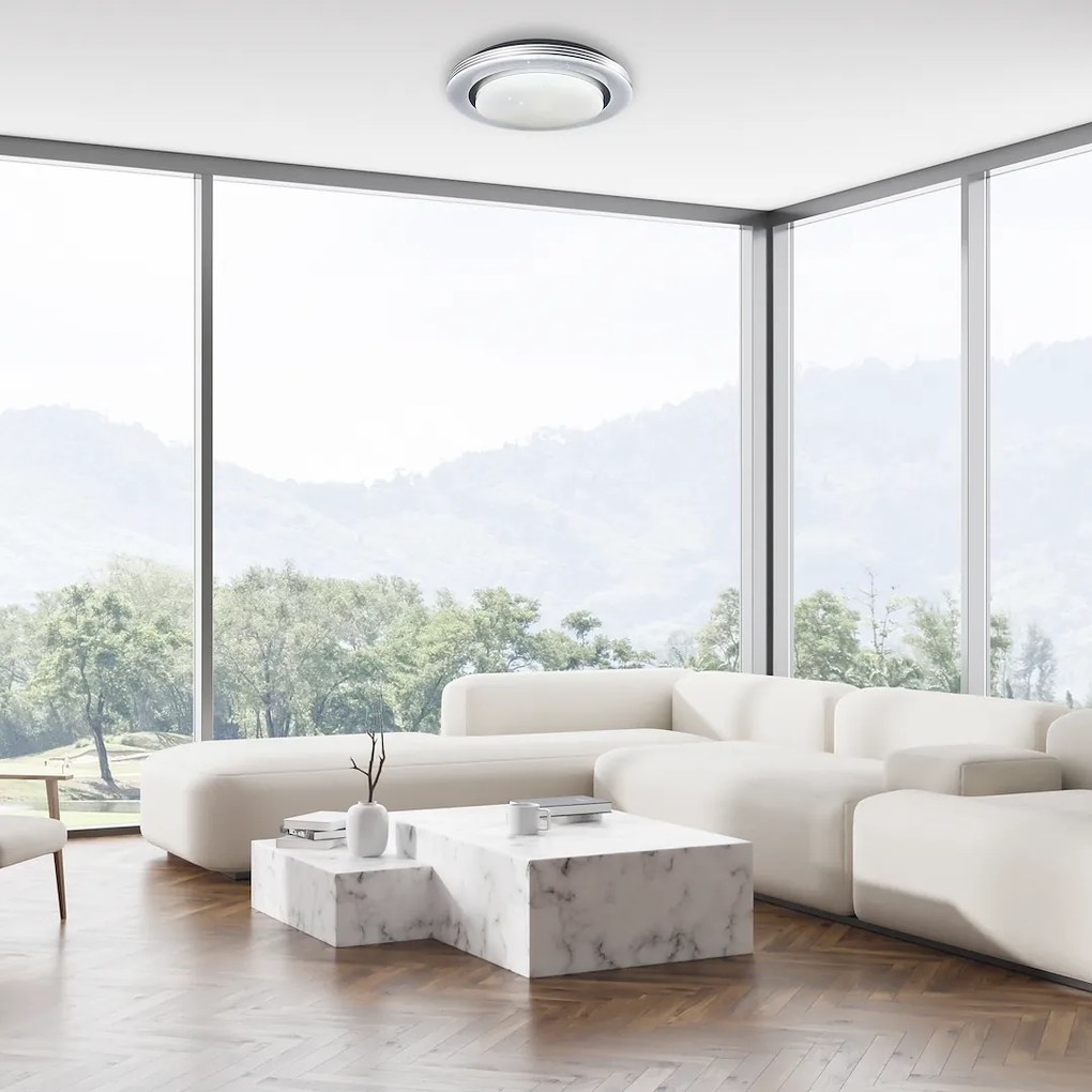 Stropné LED svietidlo Kelly, 1x LED 48w, 3000-6000k, b/s, s ovládačom