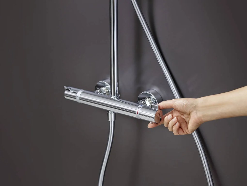 Hansgrohe Croma Select S, Showerpipe 280 1jet s termostatom, chrómová, HAN-26790000